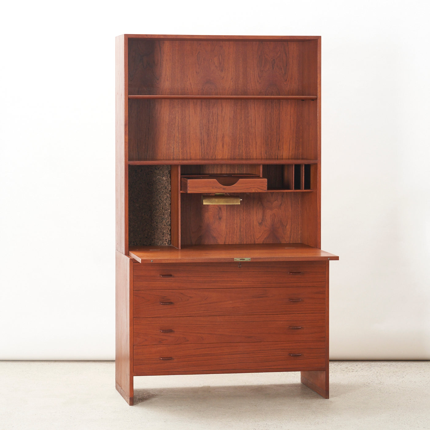 Teak Bookshelf w/ Secretary By Hans Wegner for RY Møbler, Denmark