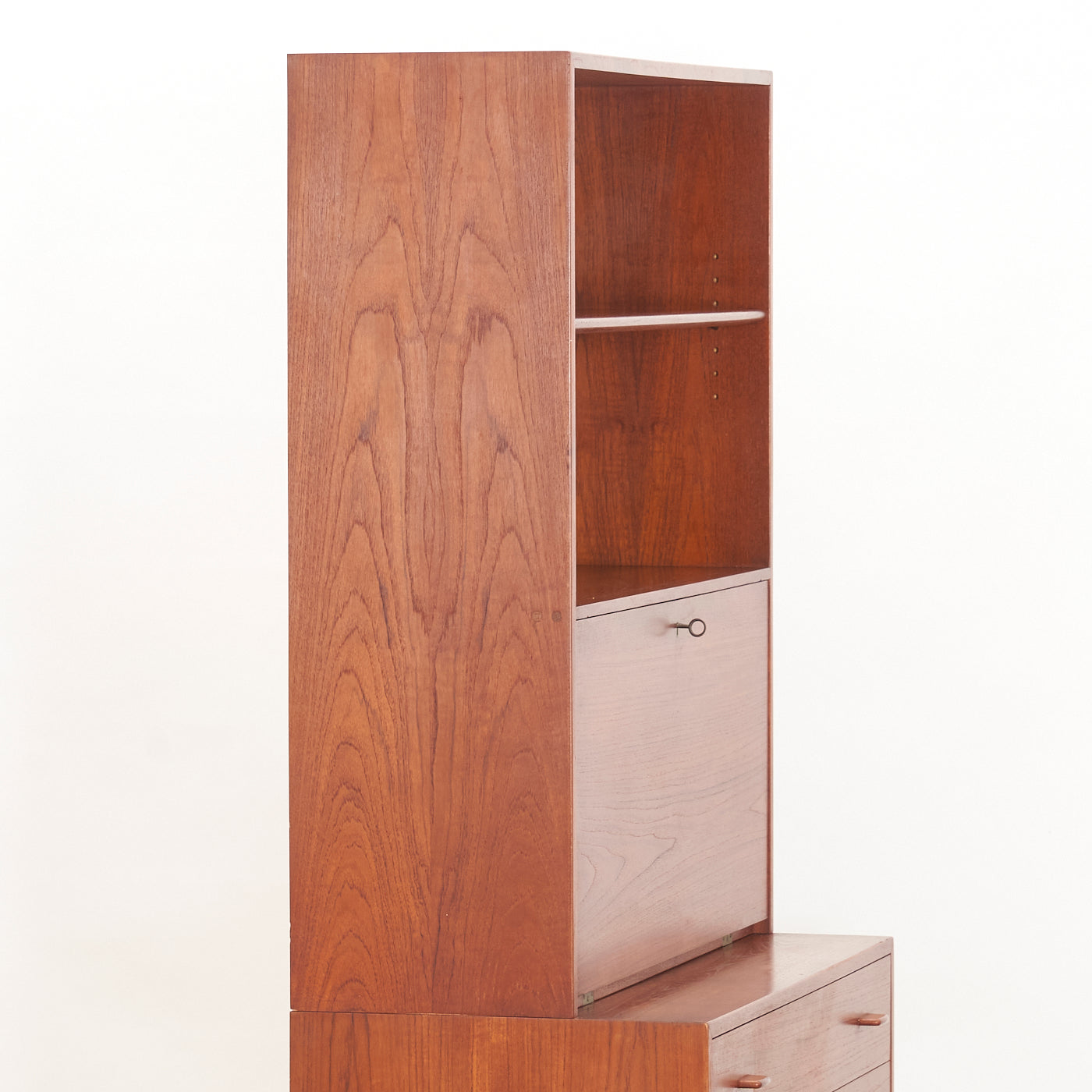 Teak Bookshelf w/ Secretary By Hans Wegner for RY Møbler, Denmark