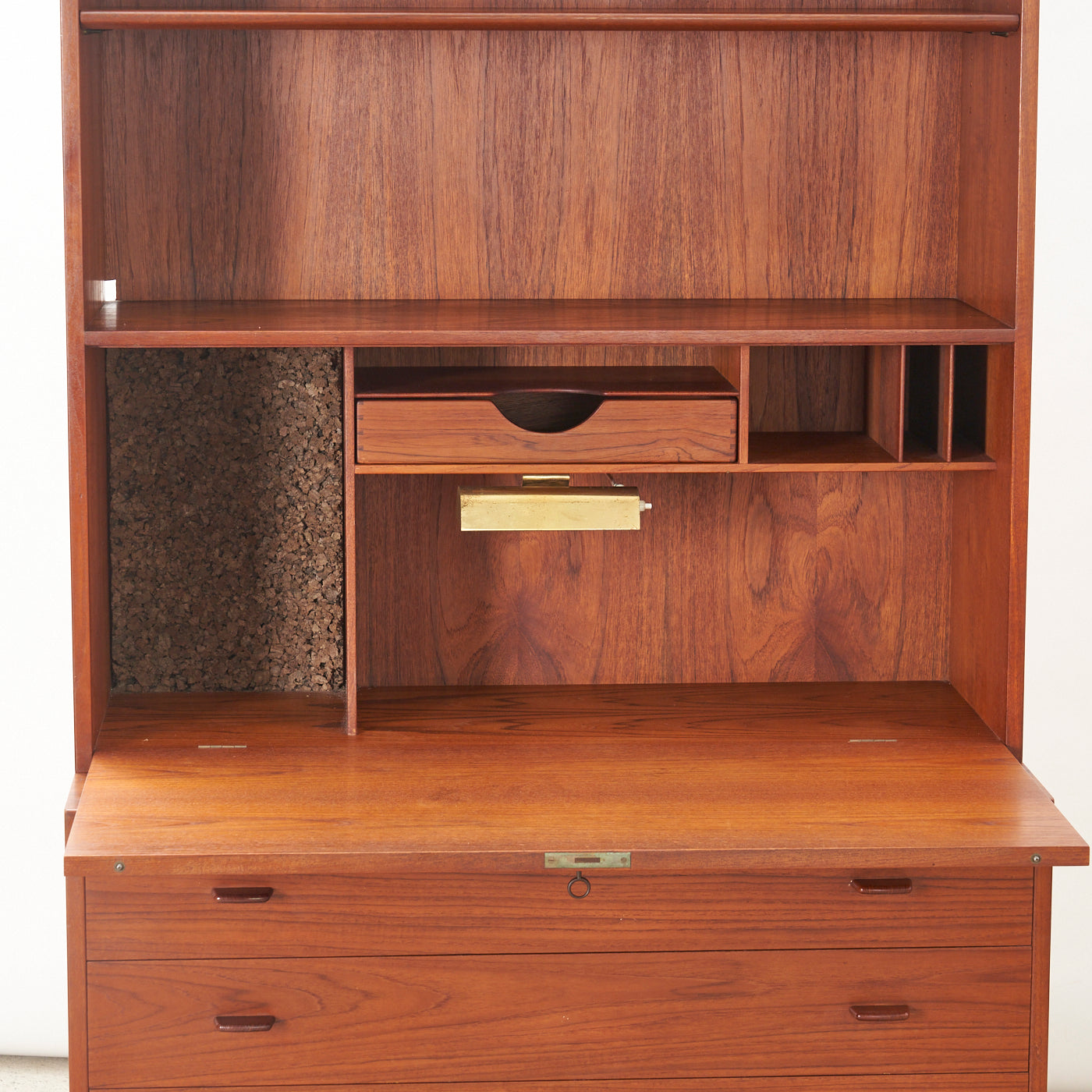 Teak Bookshelf w/ Secretary By Hans Wegner for RY Møbler, Denmark