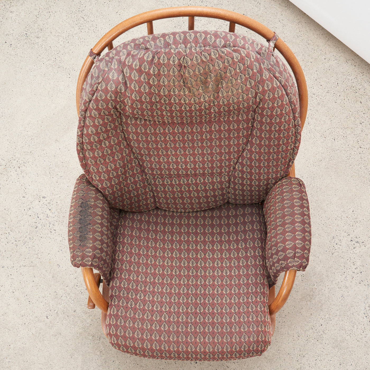Vintage Oak Glider Chair & Ottoman