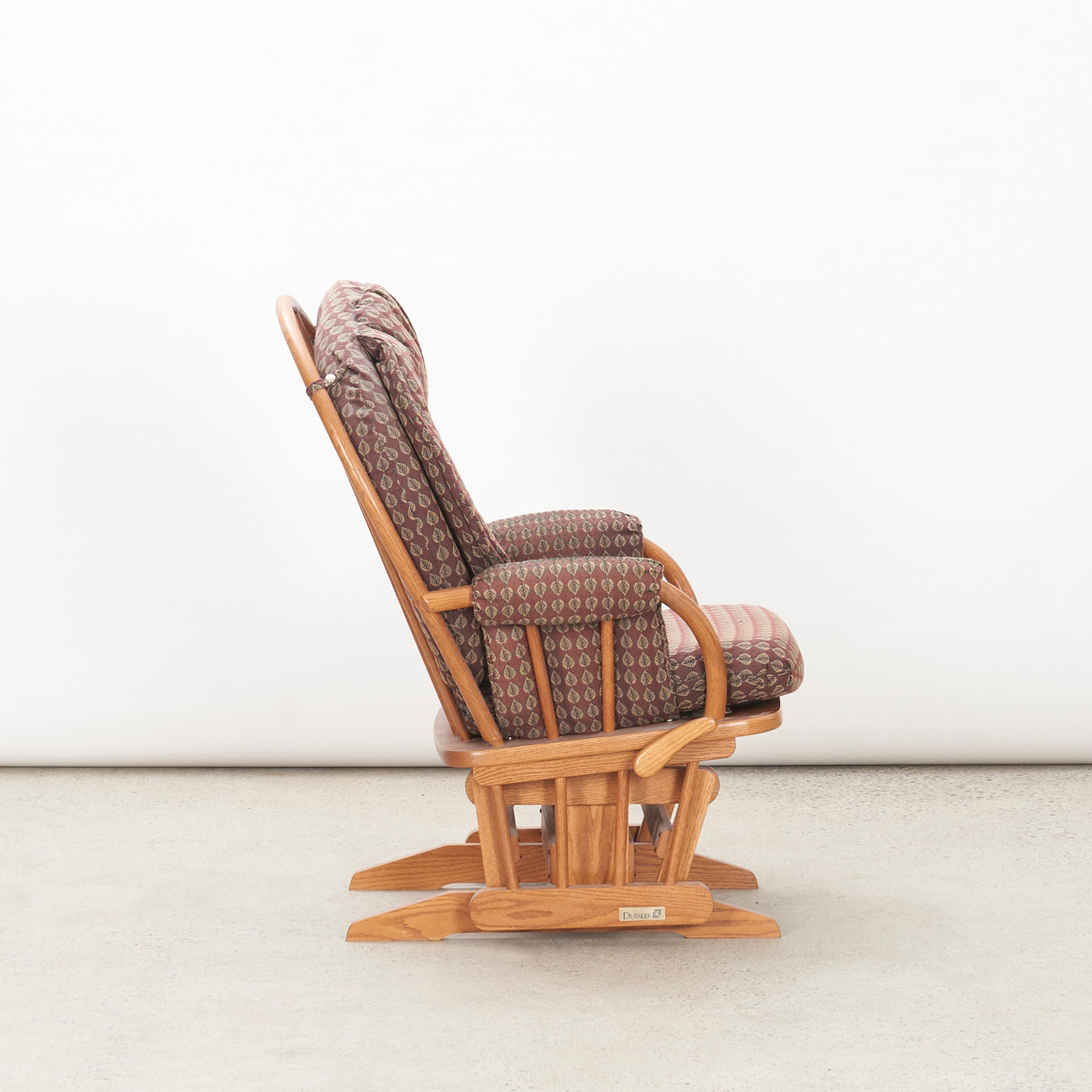 Vintage Oak Glider Chair & Ottoman