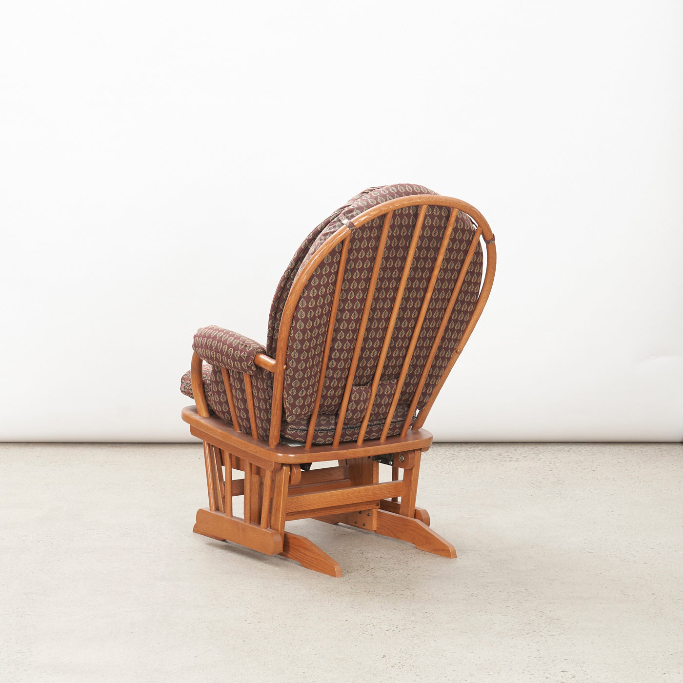 Vintage Oak Glider Chair & Ottoman