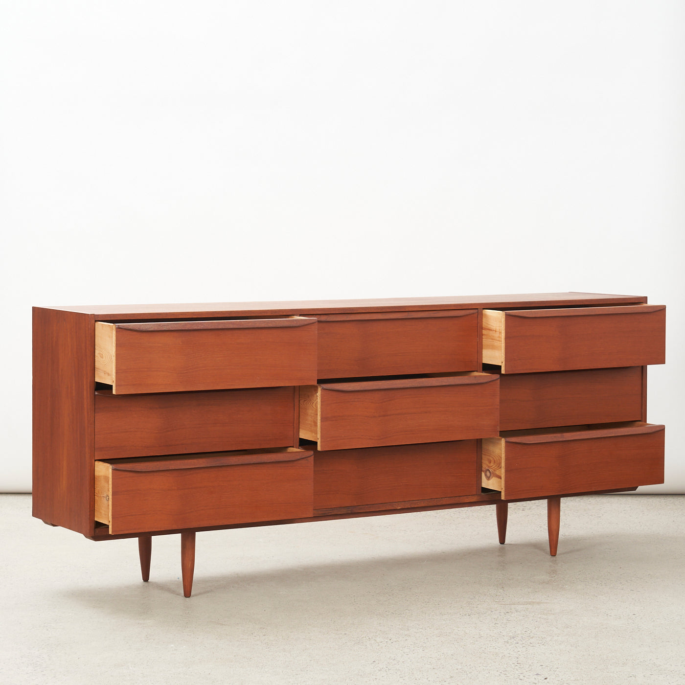 Teak 9 Drawer Dresser