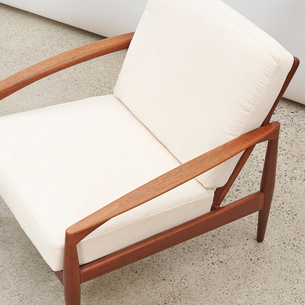 Pair of Teak ‘Paper Knife' Lounge Chairs by Kai Kristiansen for Magnus Olesen, Denmark