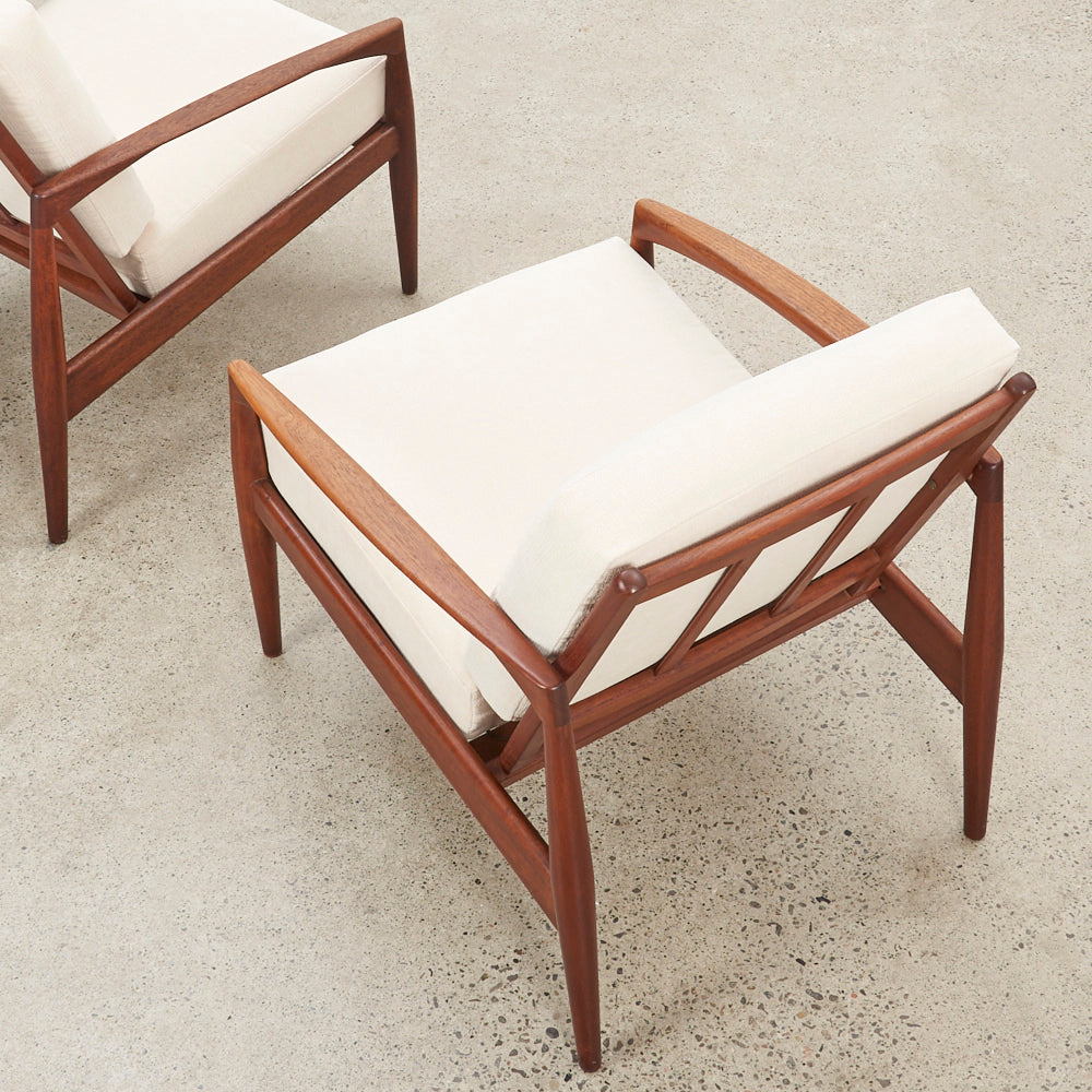 Pair of Teak ‘Paper Knife' Lounge Chairs by Kai Kristiansen for Magnus Olesen, Denmark