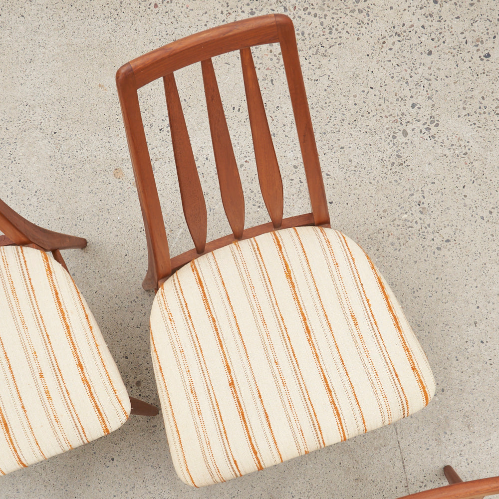 Set of 4 Teak 'Eva' Dining Chairs by Niels Koefoed, Denmark