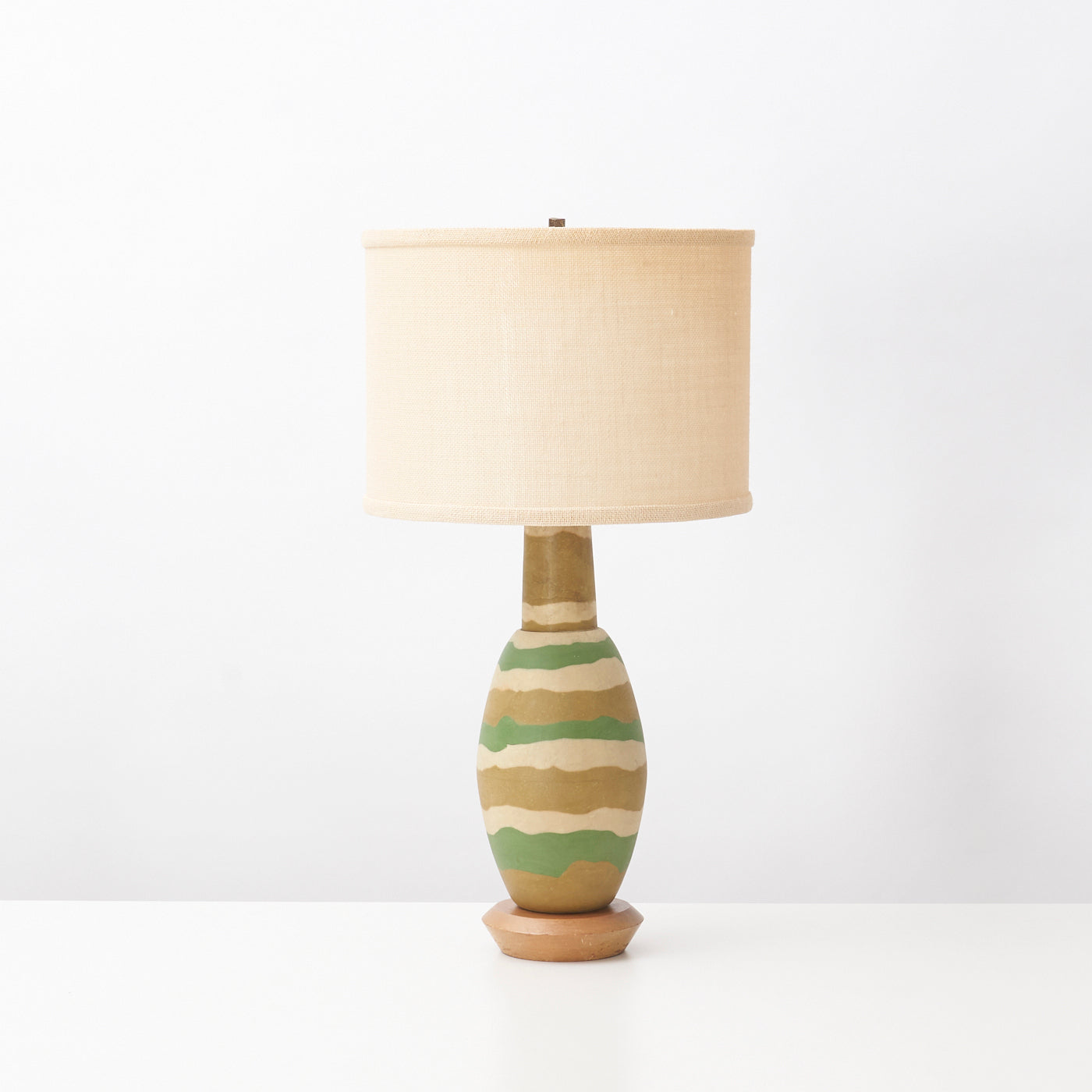 Vintage Wood & Plastic Table Lamp