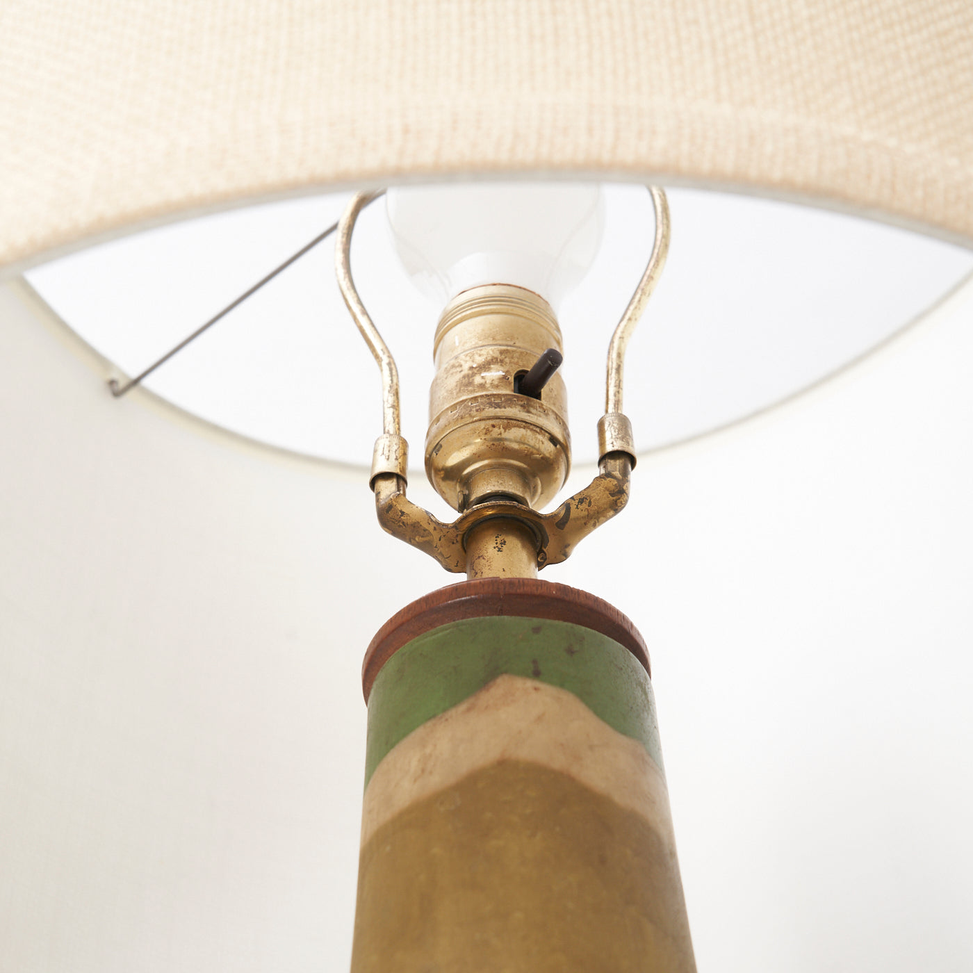 Vintage Wood & Plastic Table Lamp