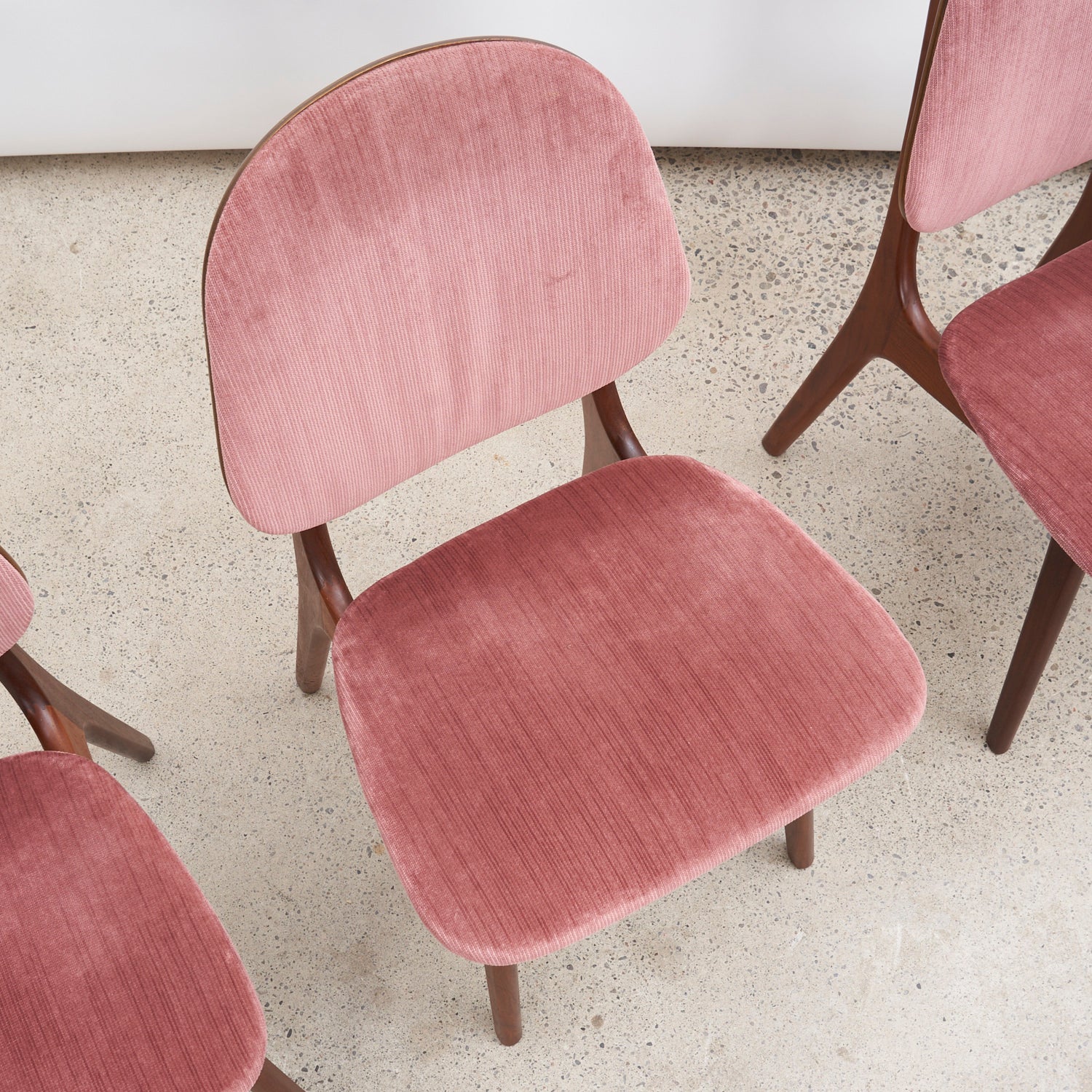 Set of 6 Teak Shield Back Dining Chairs by Arne Hovmand Olsen