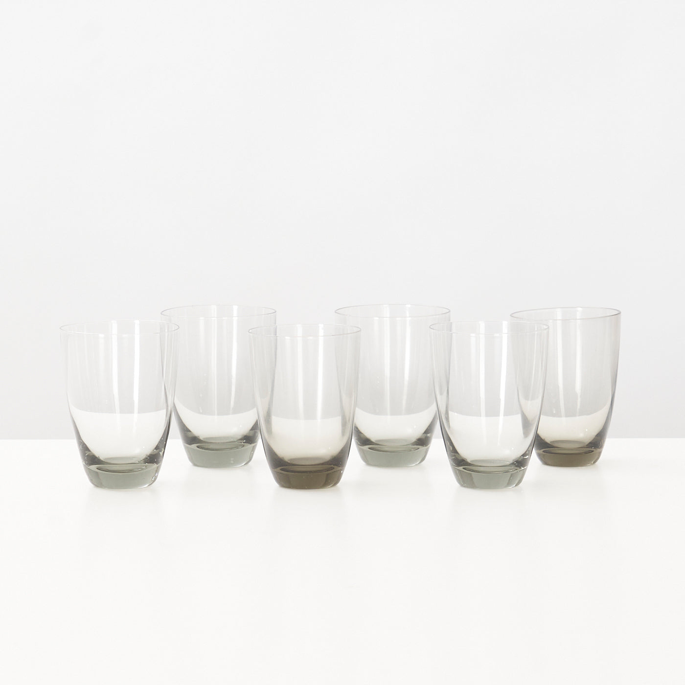 Set of 6 ‘Copenhagen’ Smoked Glass Water Glasses by Per Lütken for Holmegaard, Denmark