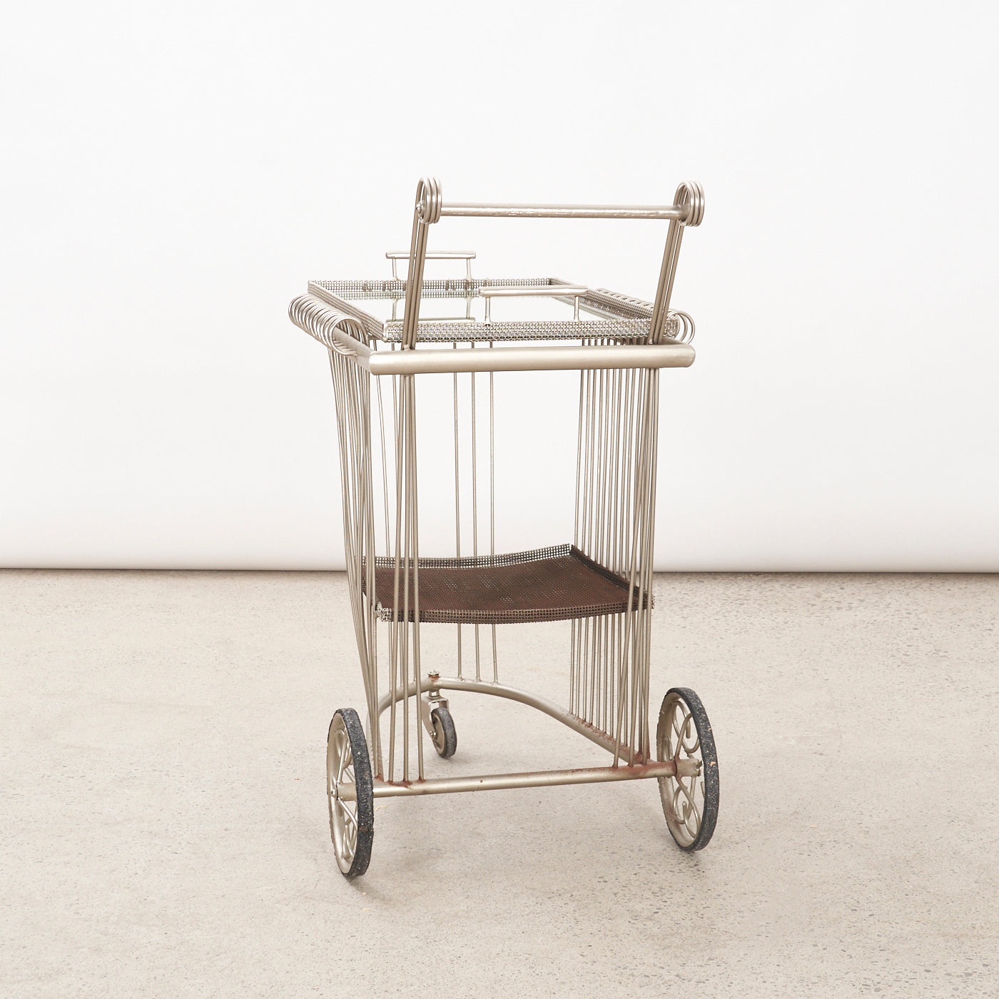 Vintage Metal Bar Cart
