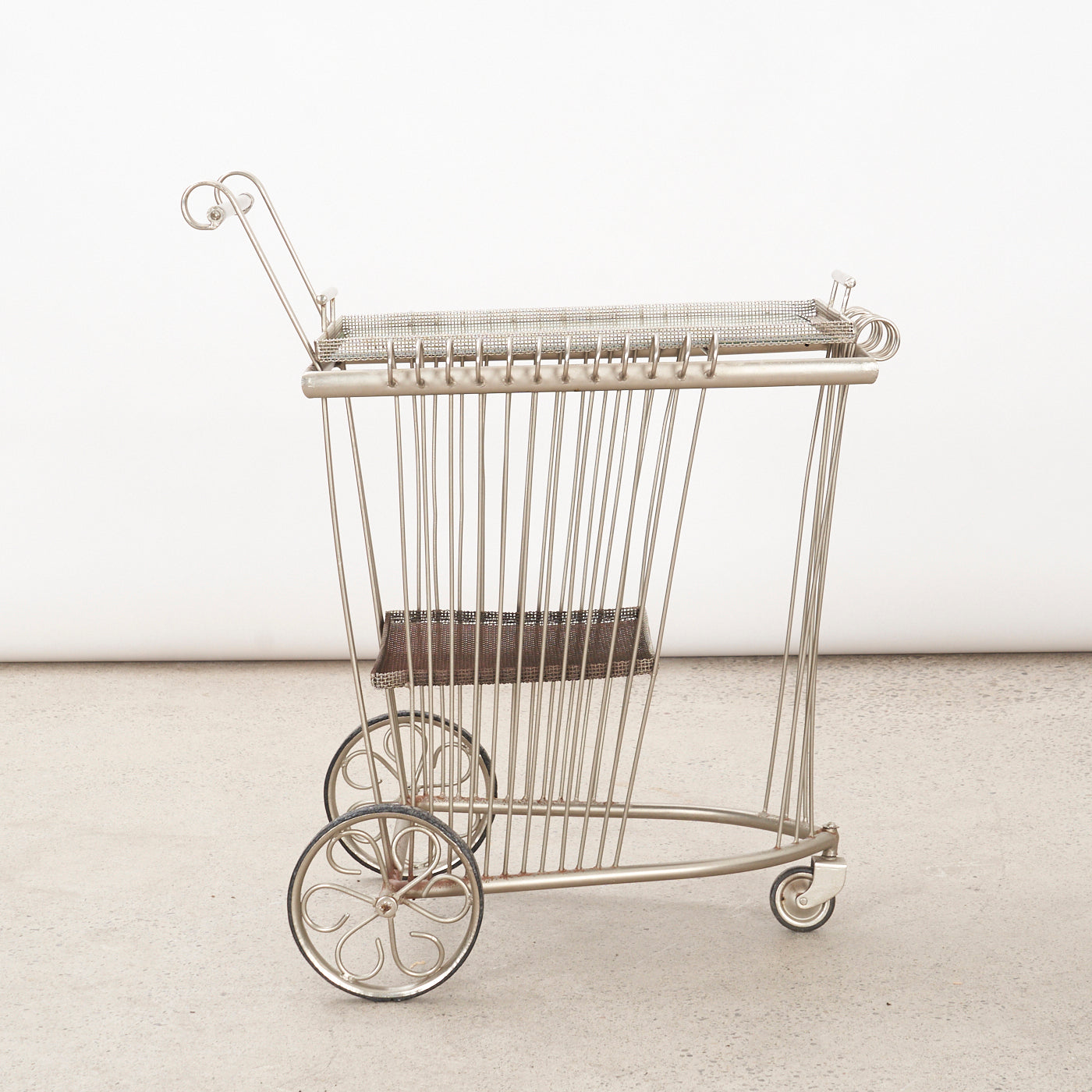 Vintage Metal Bar Cart
