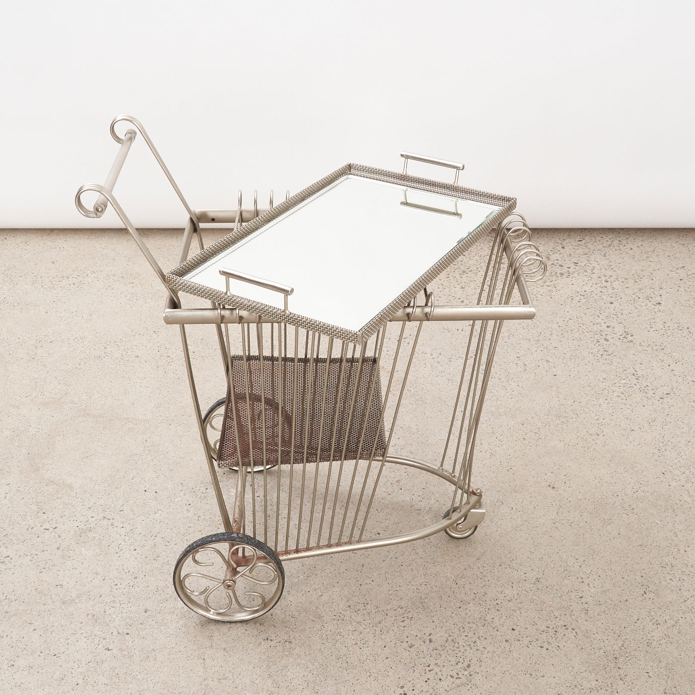 Vintage Metal Bar Cart