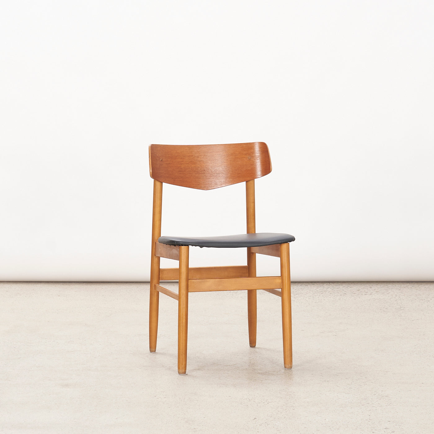 Set of 4 Teak & Beech Dining Chairs, Denmark