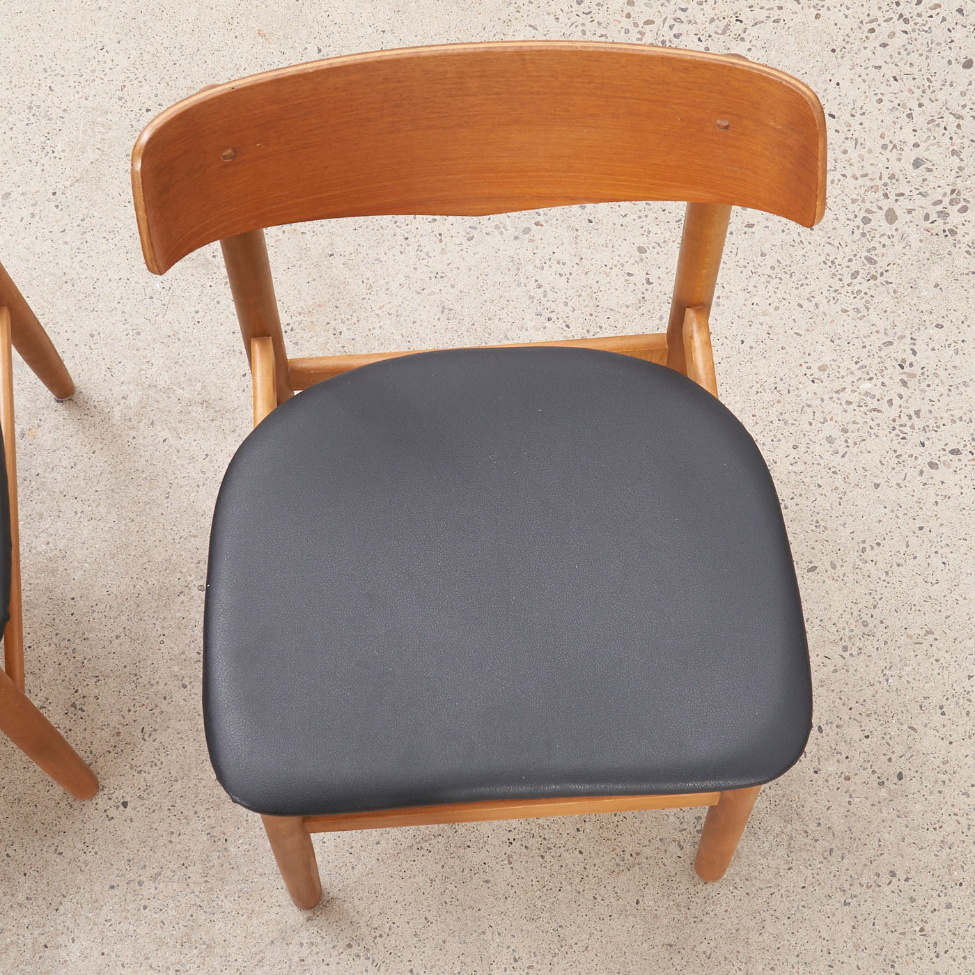 Set of 4 Teak & Beech Dining Chairs, Denmark