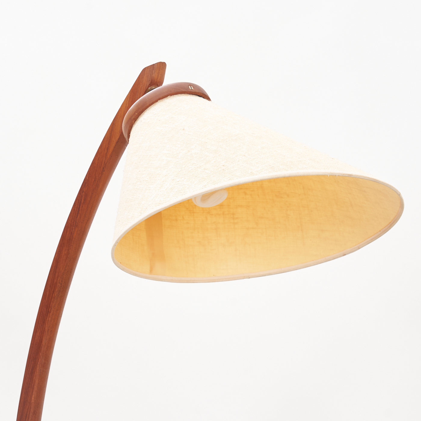 Teak Tripod Arc Lamp