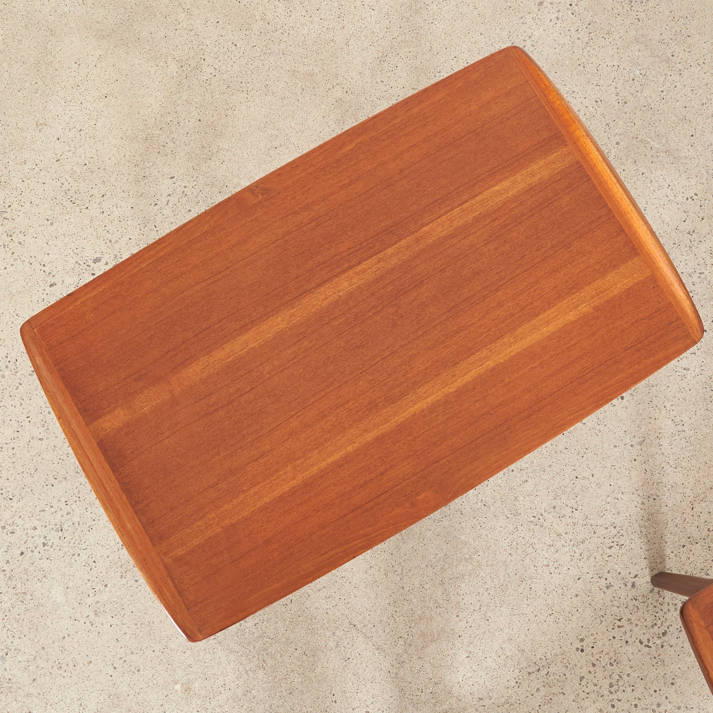 Pair of Teak Side Tables w/ Slatted Shelves