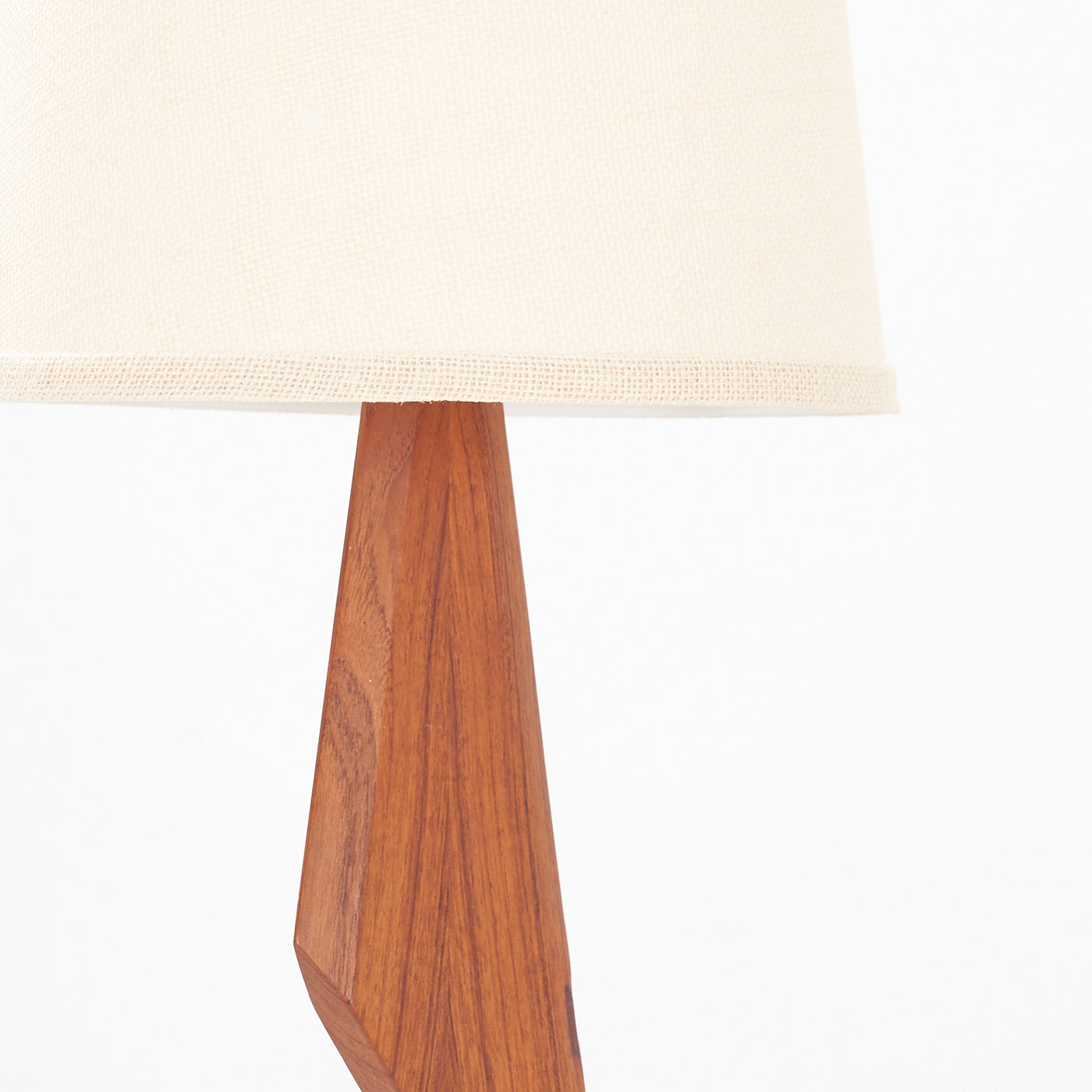 Teak Zig Zag Table Lamp