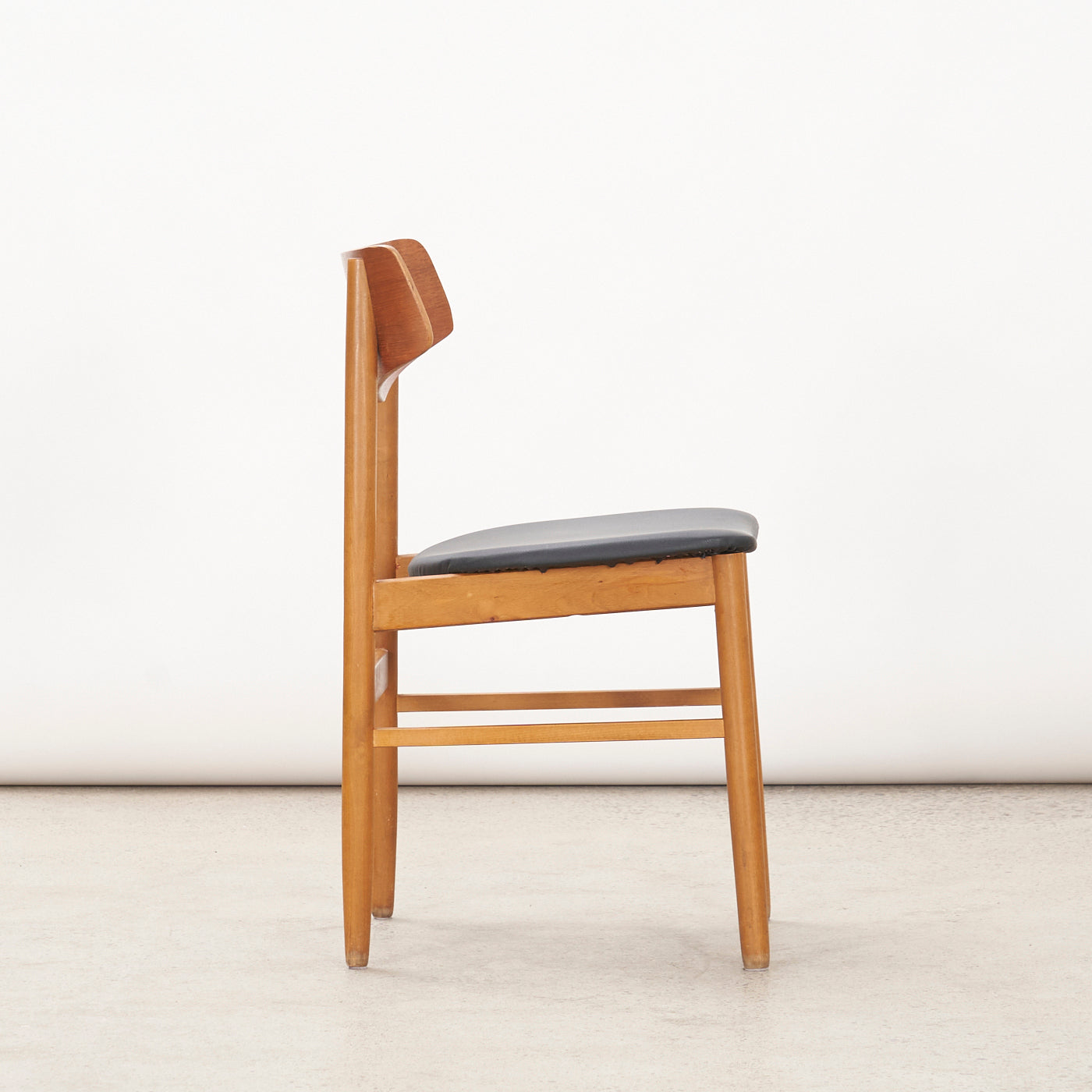 Set of 4 Teak & Beech Dining Chairs, Denmark