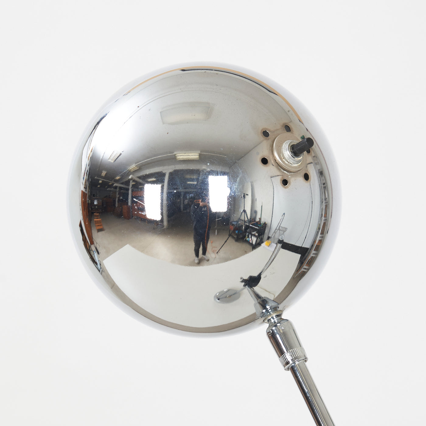 Vintage Chrome Eyeball Task Lamp