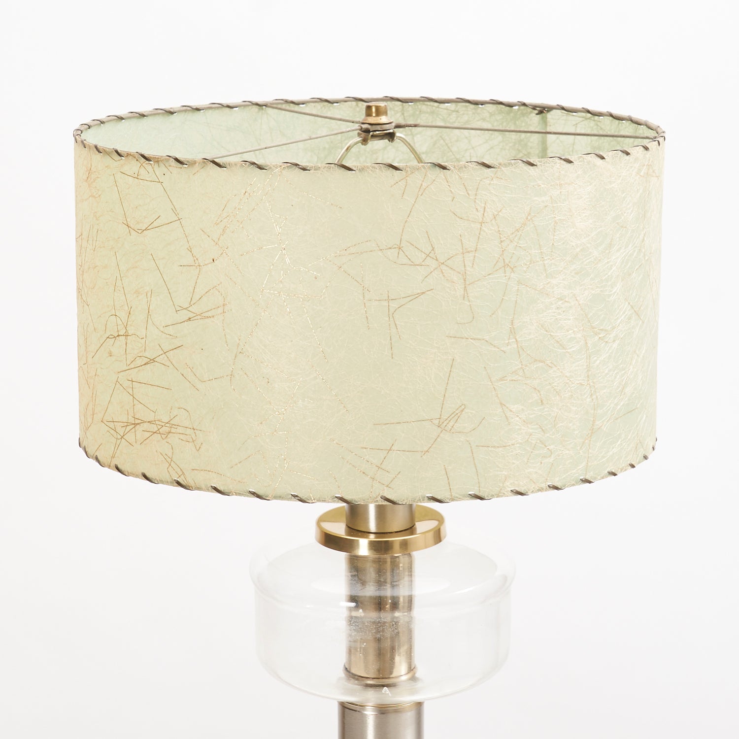 Vintage Chrome & Glass Table Lamp