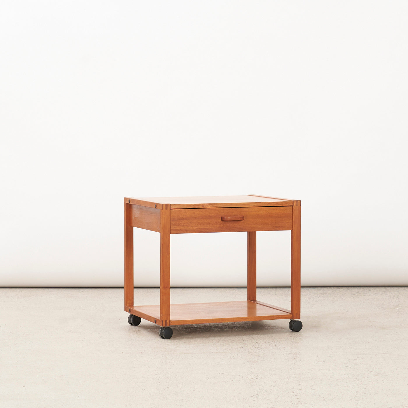 Teak Side Table w/ Castors
