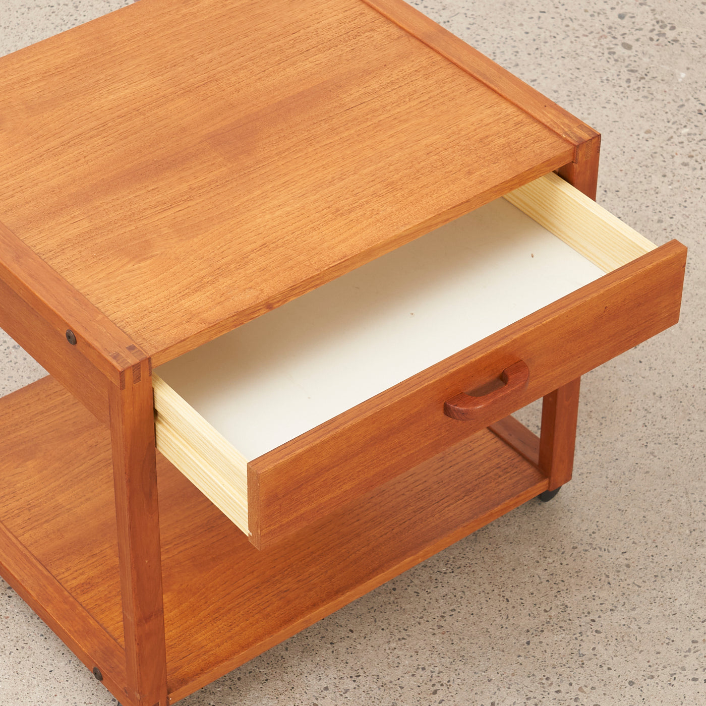 Teak Side Table w/ Castors