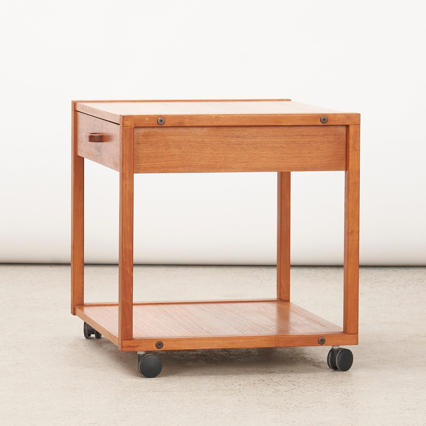 Teak Side Table w/ Castors