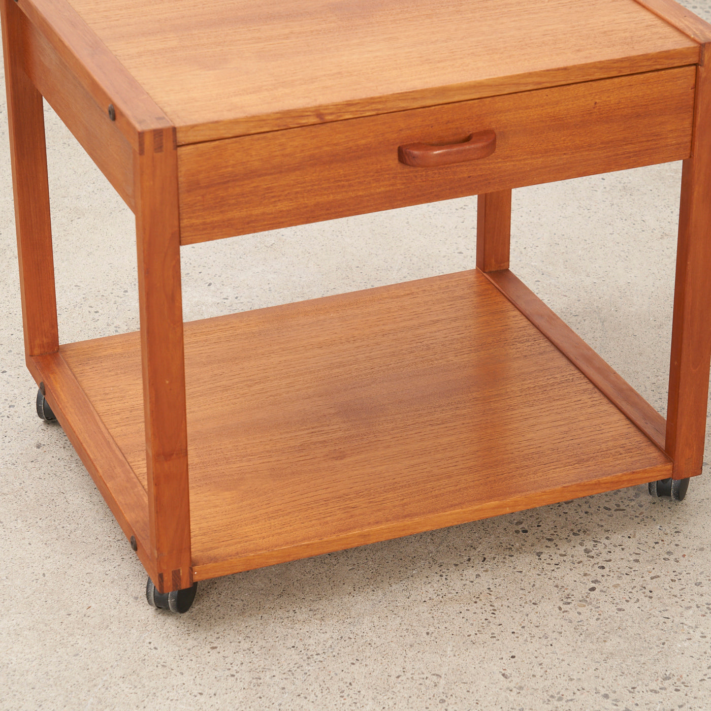 Teak Side Table w/ Castors