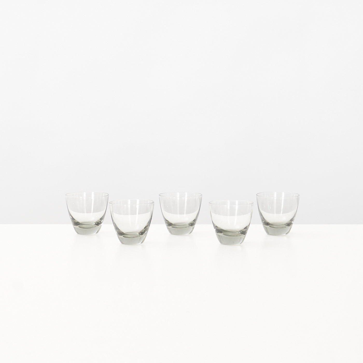 Set of 5 ‘Copenhagen’ Smoked Glass Shot Glasses by Per Lütken for Holmegaard, Denmark