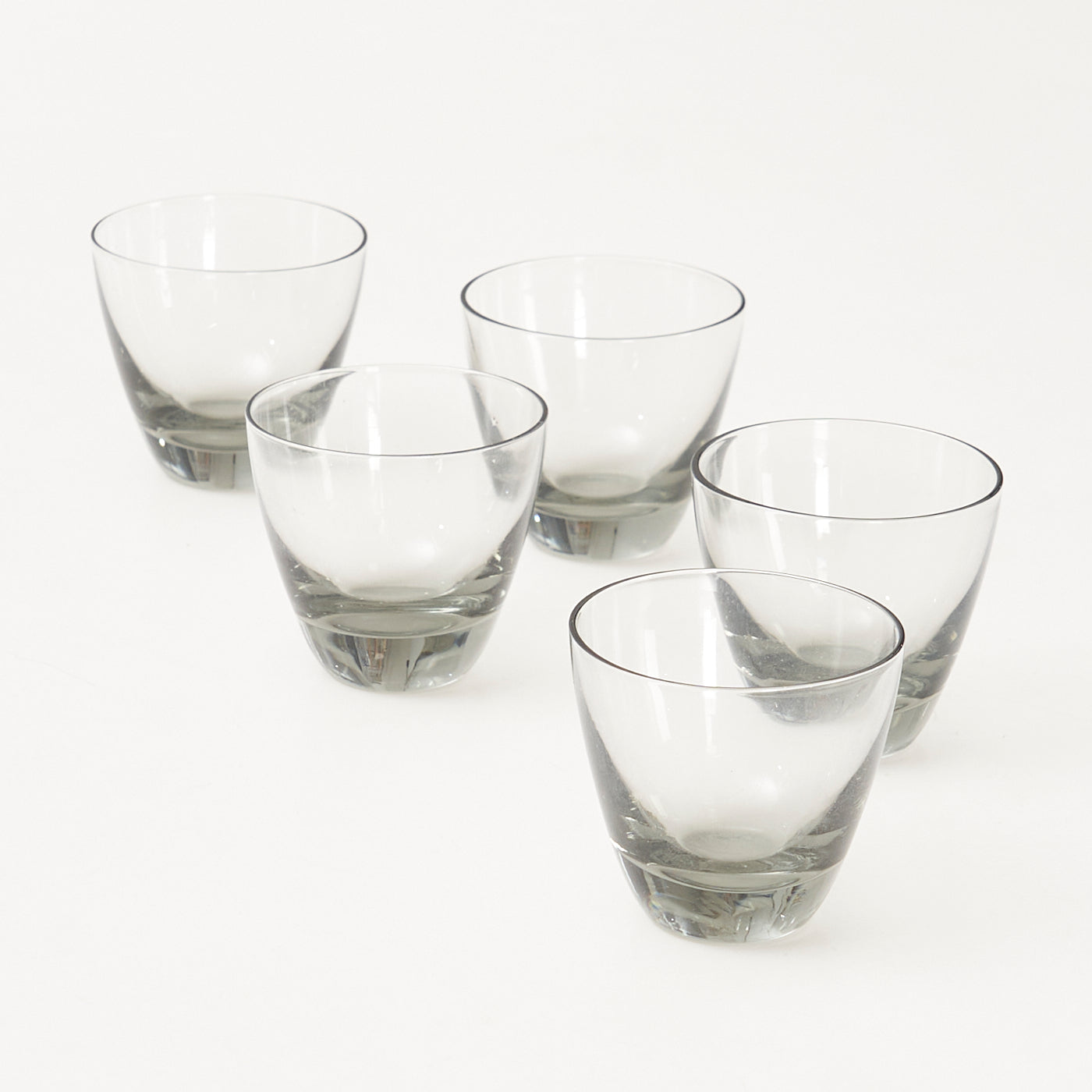 Set of 5 ‘Copenhagen’ Smoked Glass Shot Glasses by Per Lütken for Holmegaard, Denmark