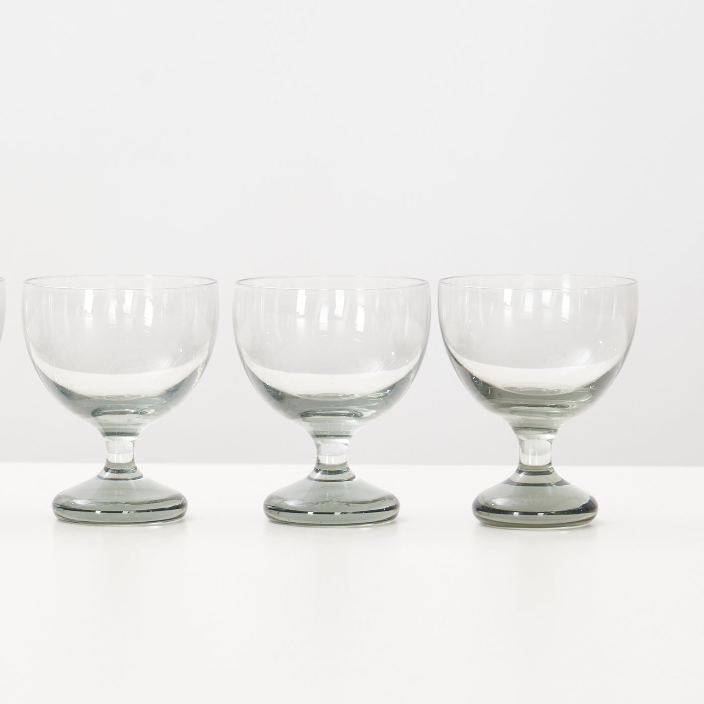 ‘Ramona’ Smoked Glass Carafe & Wine Glasses by Per Lütken for Holmegaard, Denmark