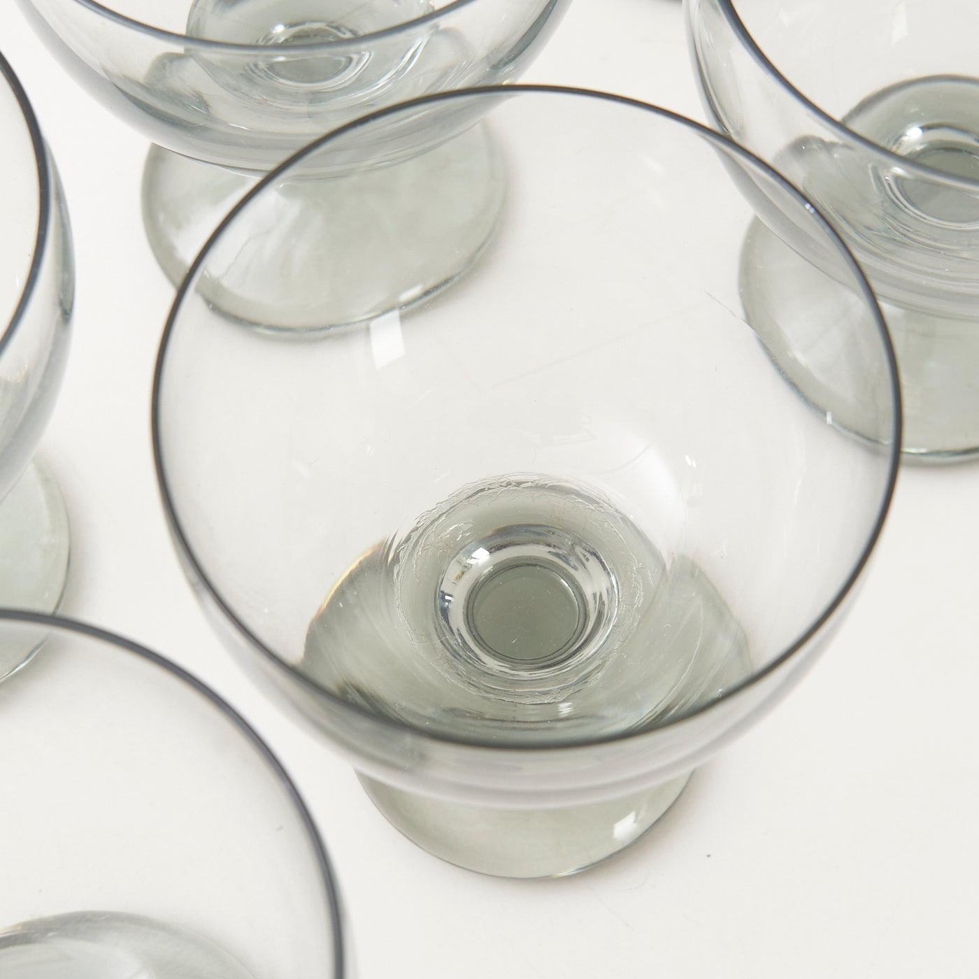 ‘Ramona’ Smoked Glass Carafe & Wine Glasses by Per Lütken for Holmegaard, Denmark