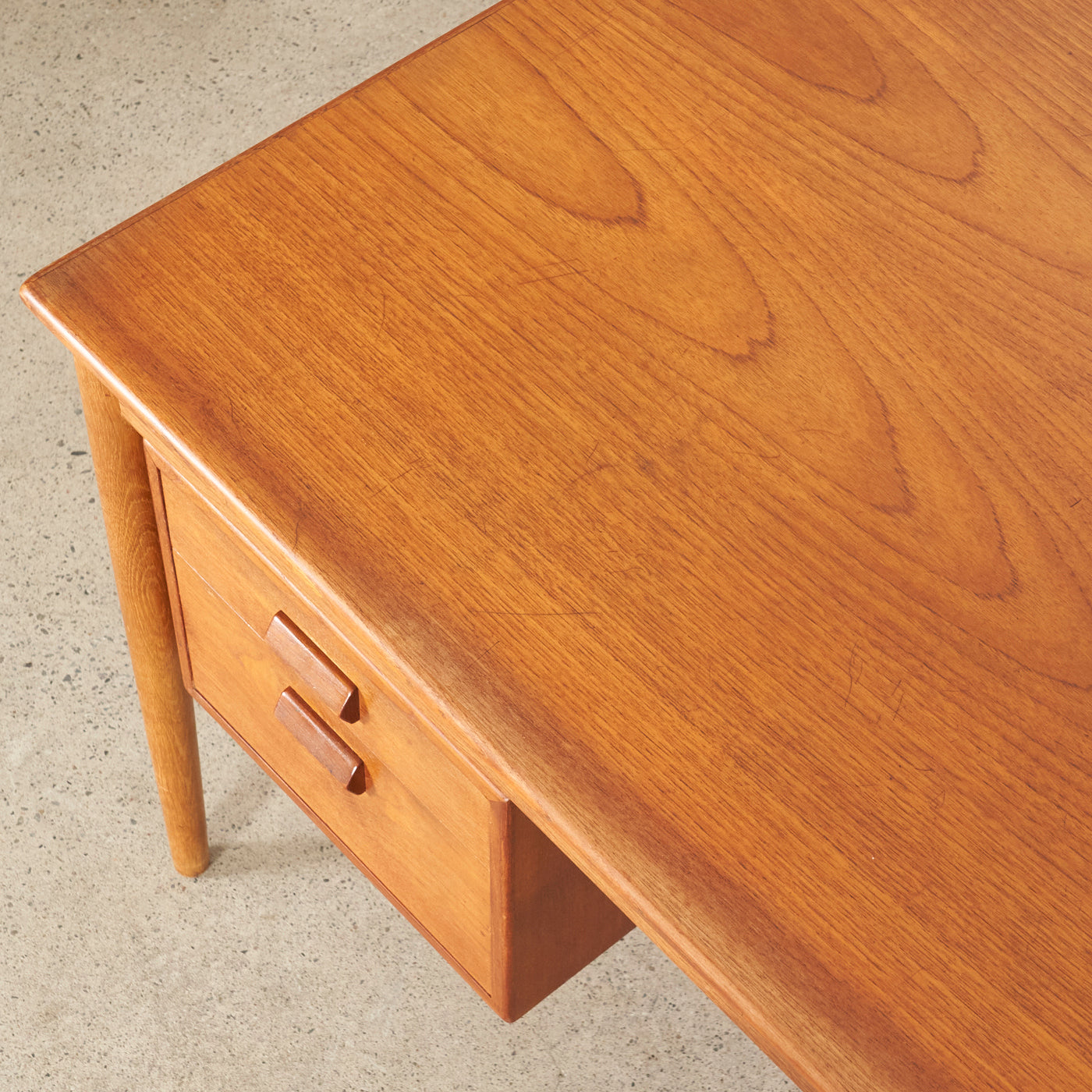Teak & Oak Desk by Børge Mogensen for Søborg Møbler, Denmark