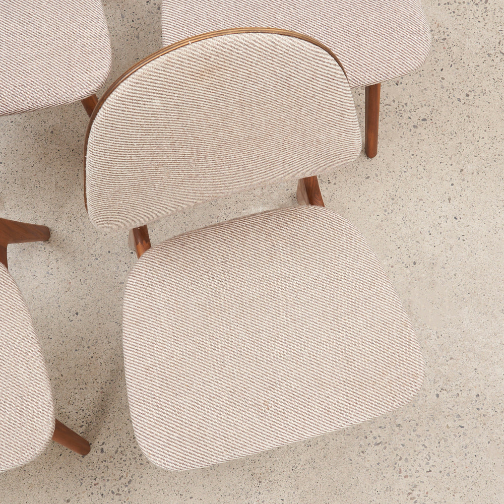 Set of 4 Teak Shield Back Dining Chairs by Arne Hovmand Olsen, Denmark