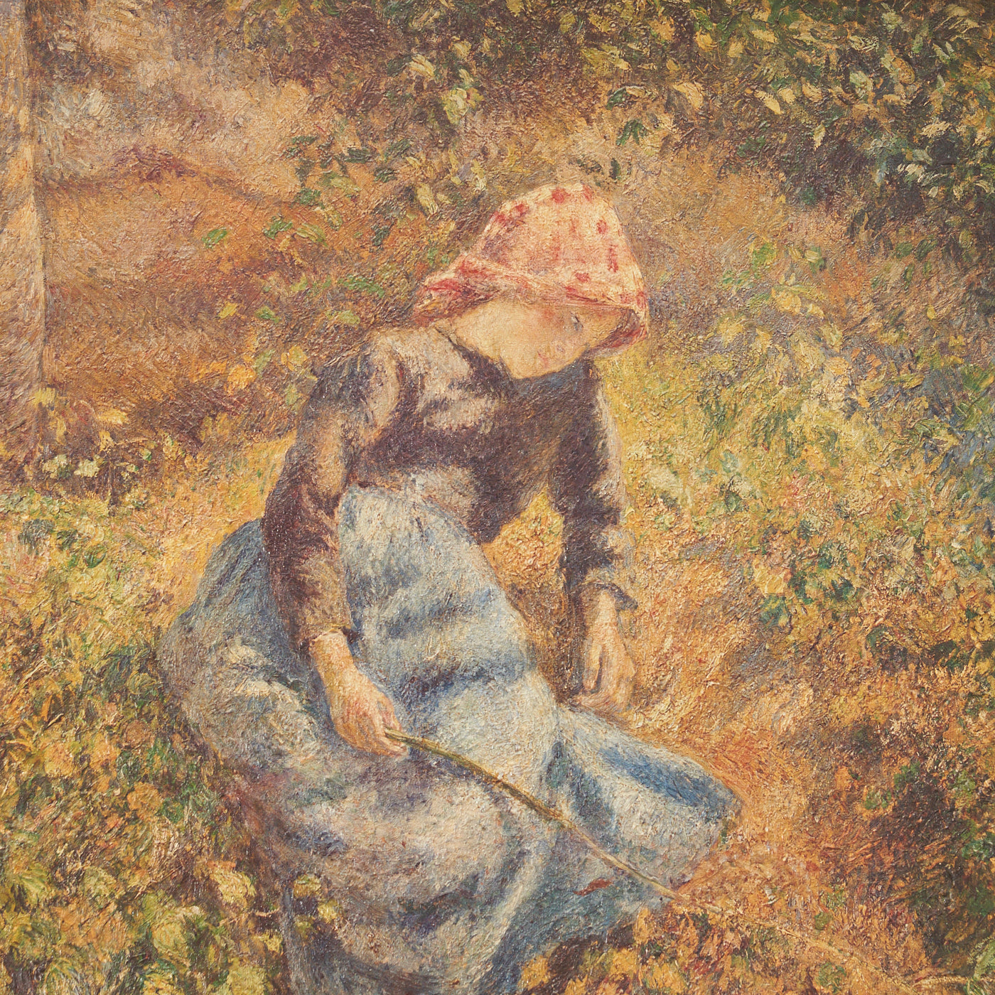 Girl With a Stick' Artagraph Print by Camille Pissarro – Guff