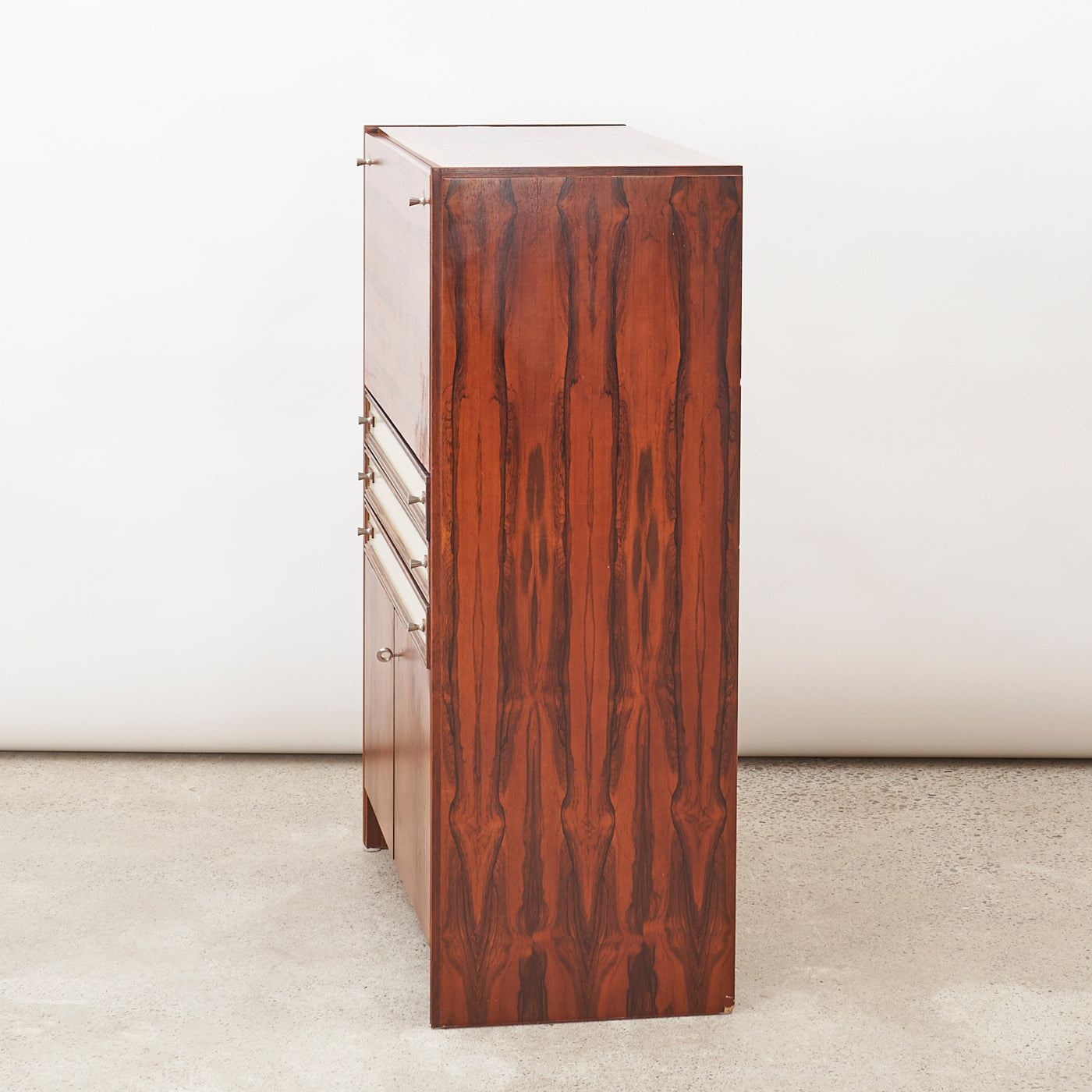 Rosewood Bar w/ Drop-Down Cabinet