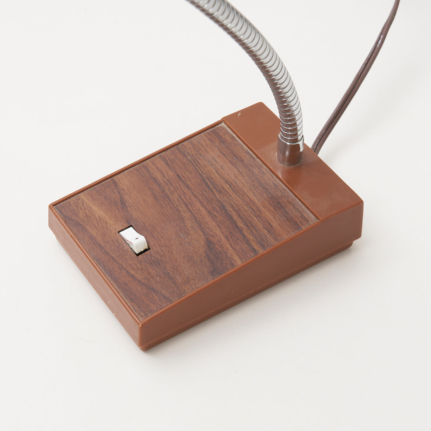 Small Brown Gooseneck Desk Lamp