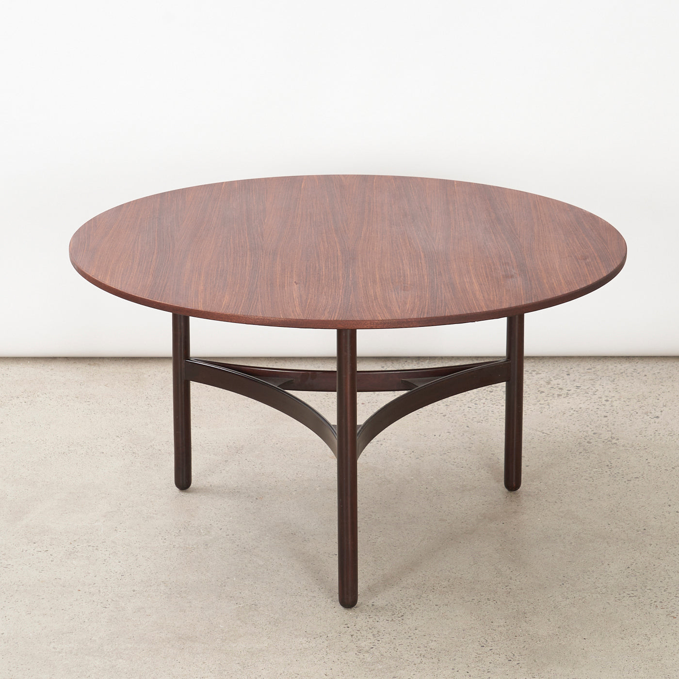 Round Mahogany Dining Table by Cassina, Italy