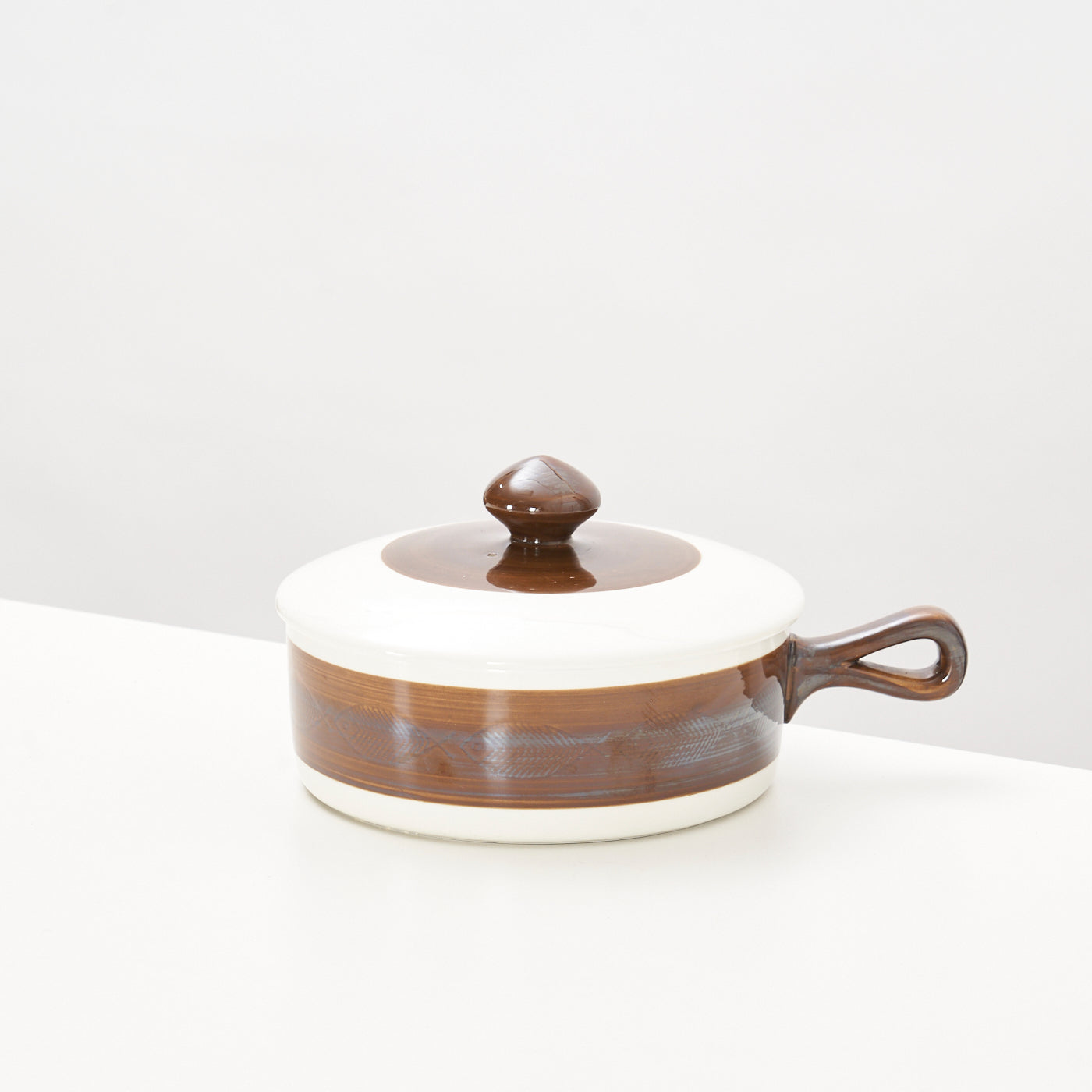'Koka' Ceramic Pot w/ Lid by Hertha Bengtson for Rörstrand, Sweden