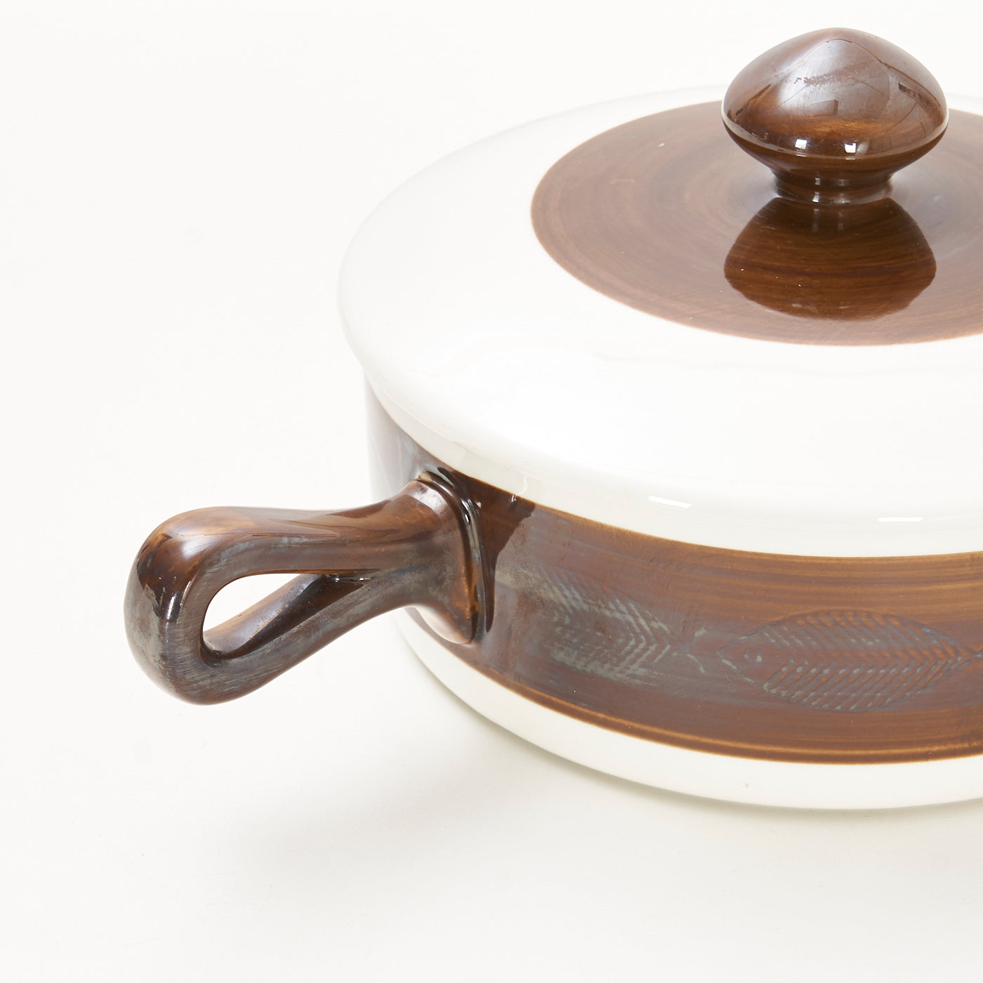 'Koka' Ceramic Pot w/ Lid by Hertha Bengtson for Rörstrand, Sweden