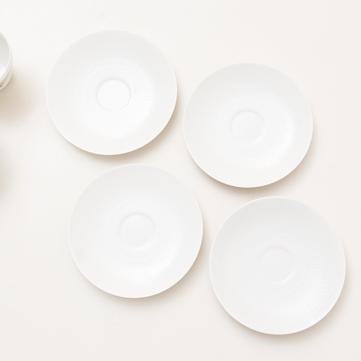 Set of 4 'Orchid Romance' Tea Cups & Saucers by Bjørn Wiinblad for Rosenthal, Germany