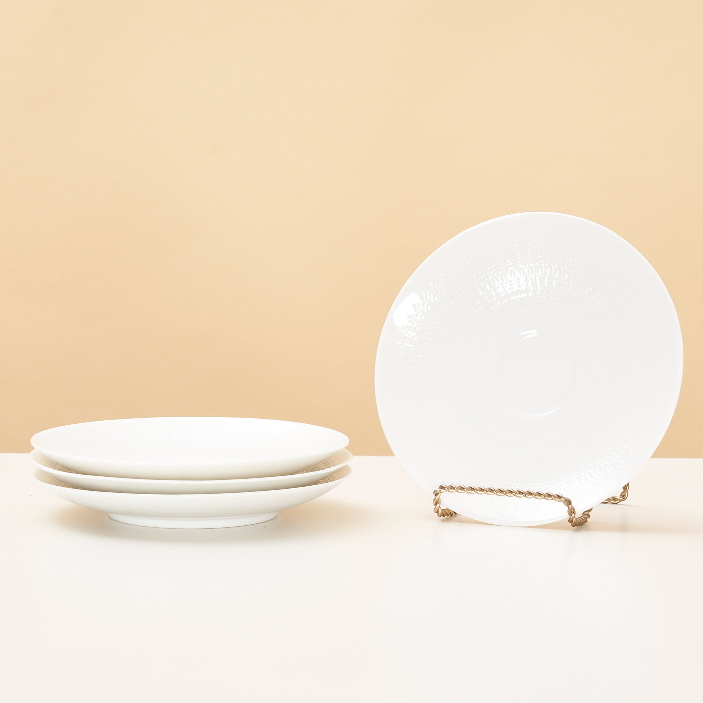 Set of 4 'Orchid Romance' Tea Cups & Saucers by Bjørn Wiinblad for Rosenthal, Germany