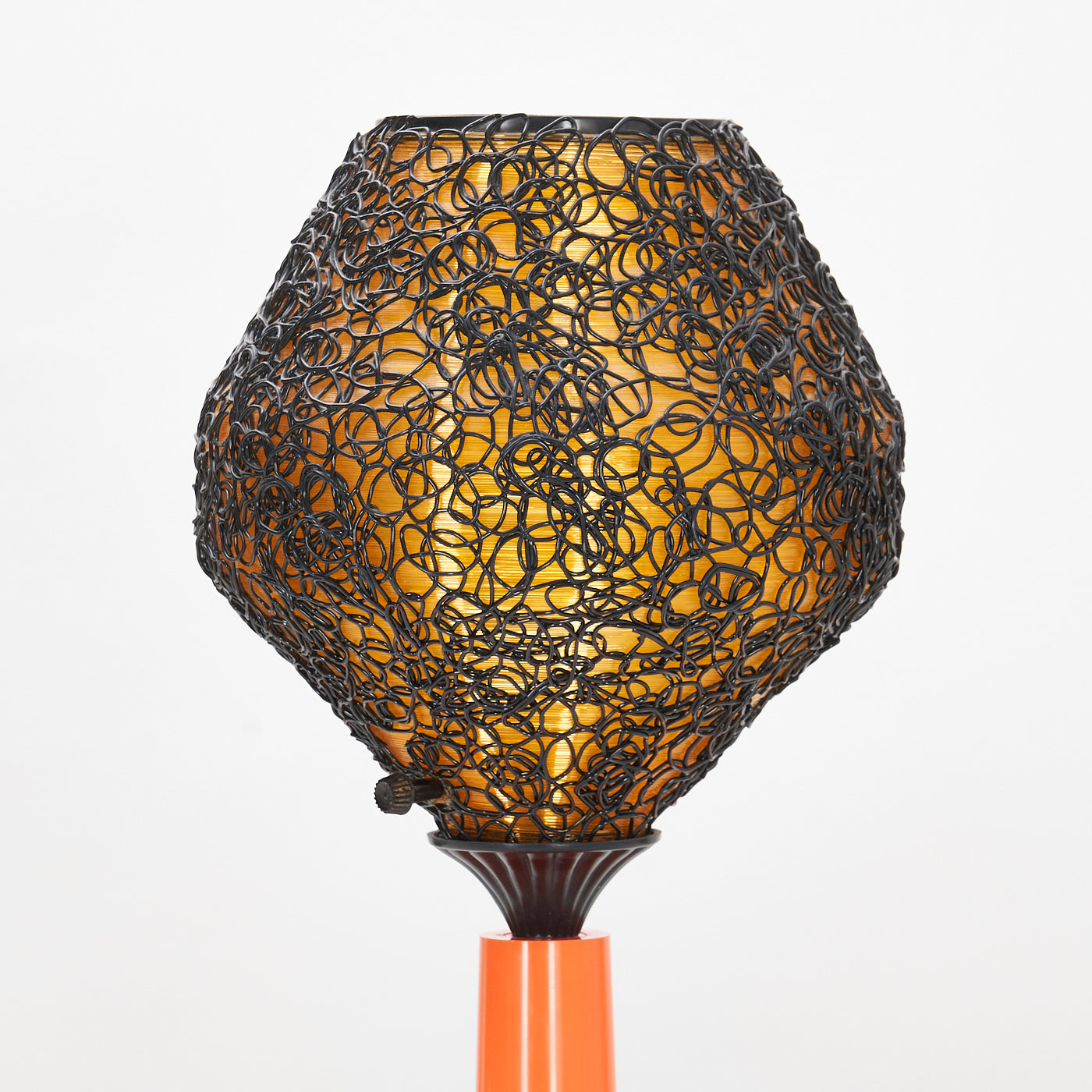 Vintage Orange Plastic Table Lamp
