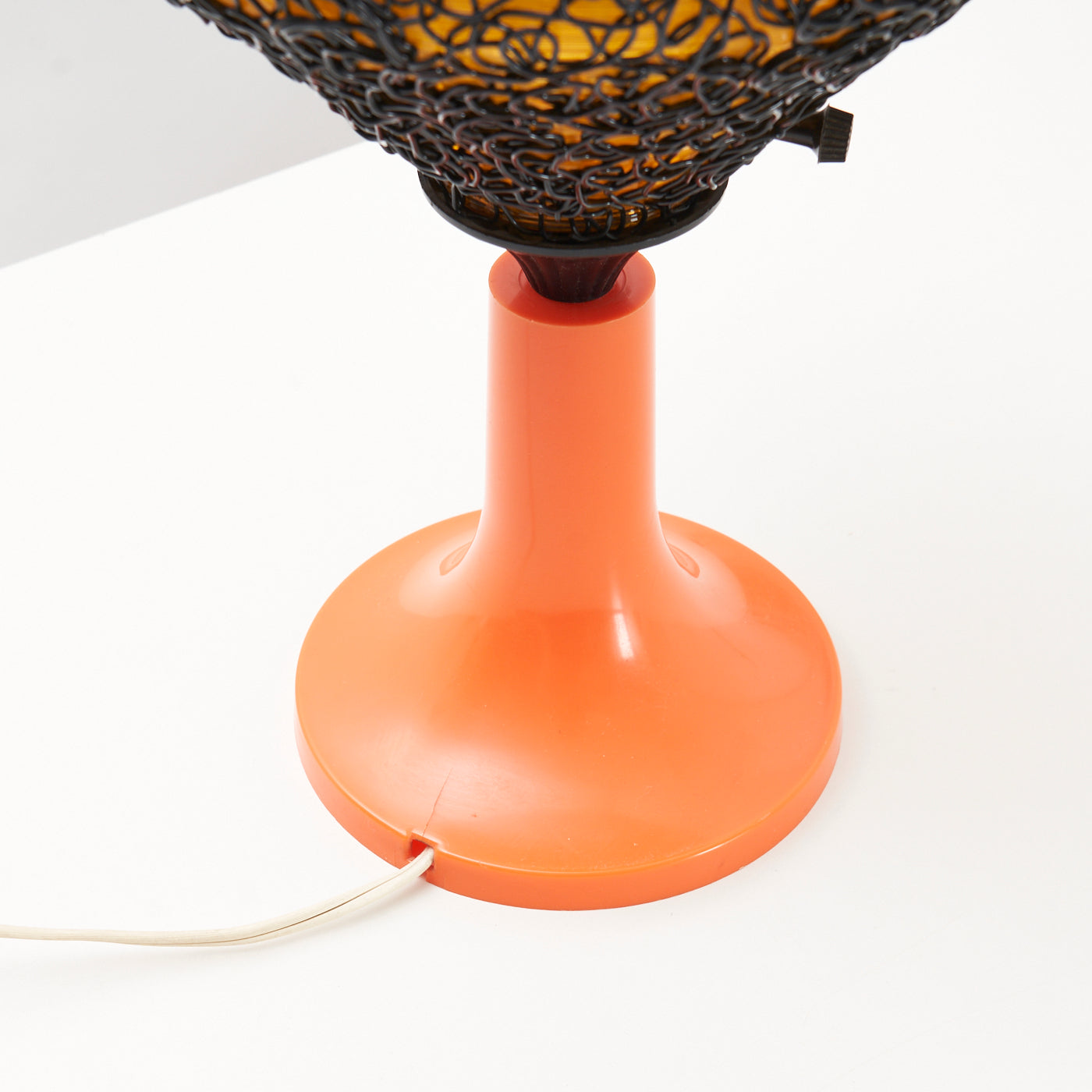 Vintage Orange Plastic Table Lamp