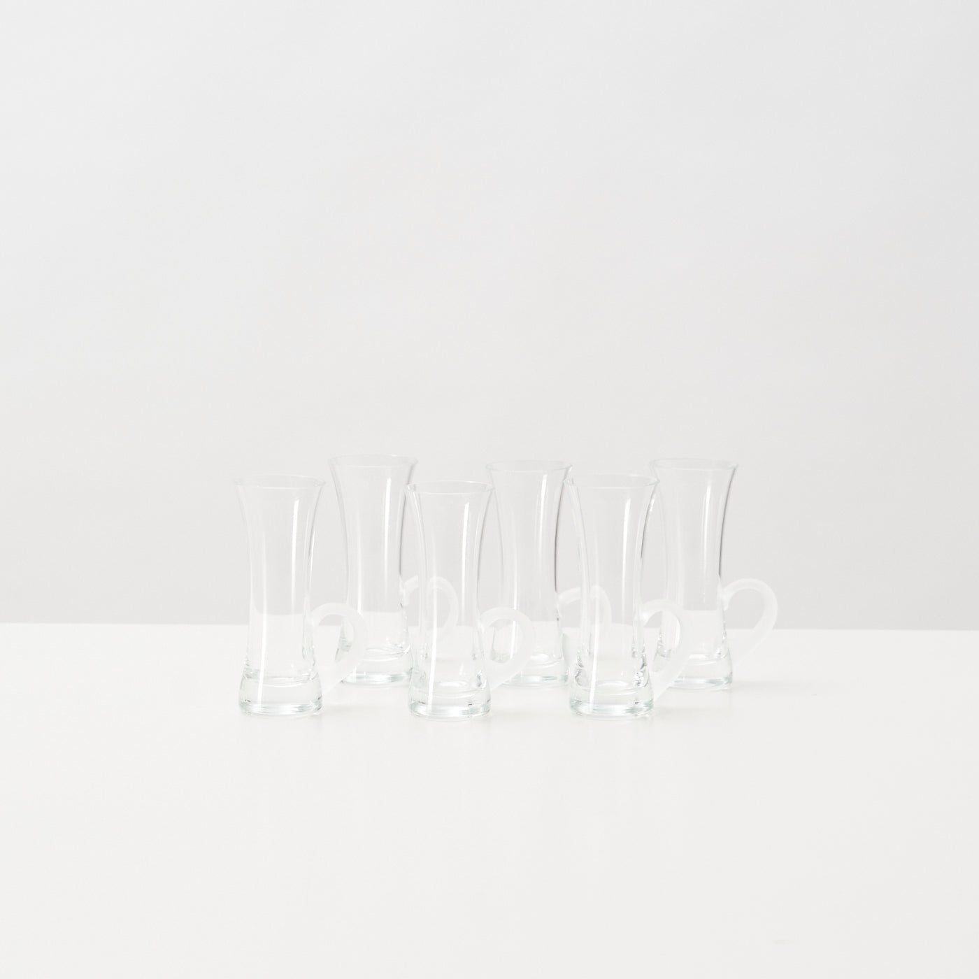 Set of 6 Shot Glasses w/ Frosted Handles