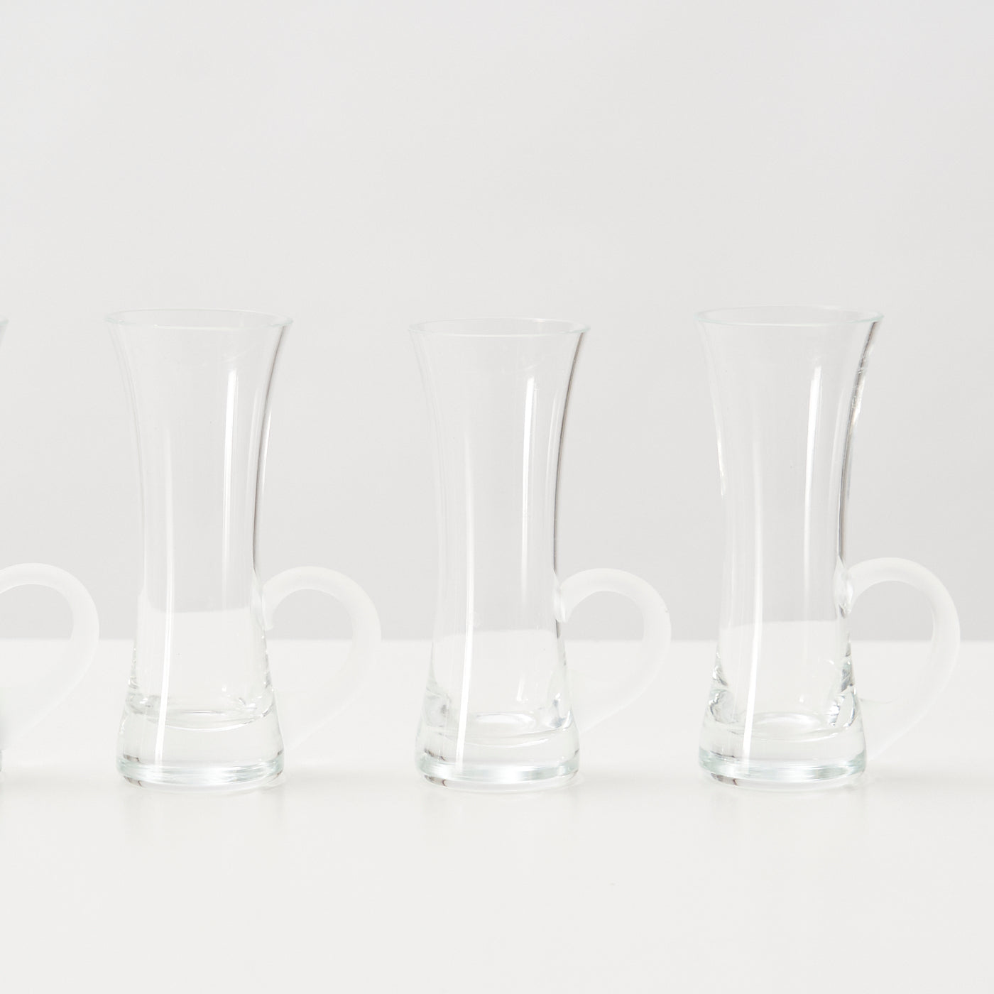 Set of 6 Shot Glasses w/ Frosted Handles