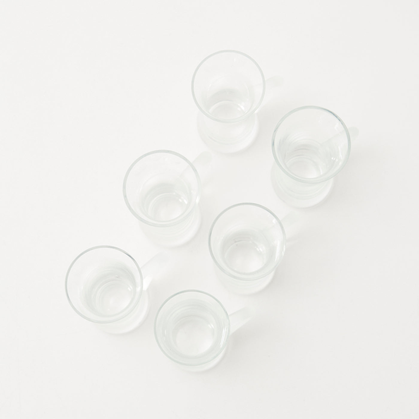 Set of 6 Shot Glasses w/ Frosted Handles