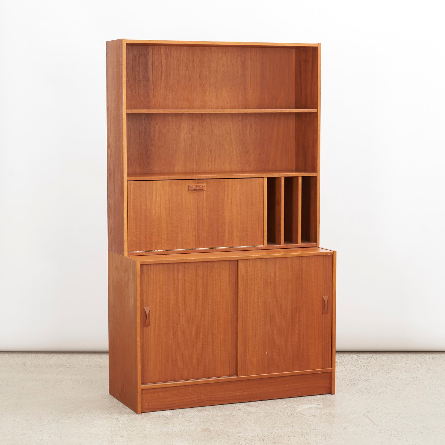 Teak Bookcase w/ Bar by Clausen & Son