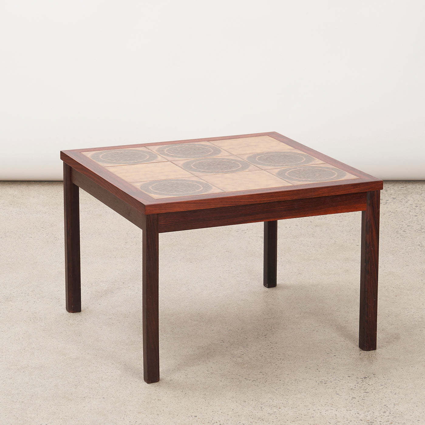 Rosewood Tile Top Side Table